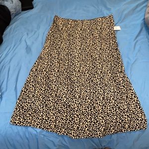 Leopard print Midi Skirt